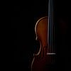 Viool tegen een zwarte achtergrond van Thomas Heitz