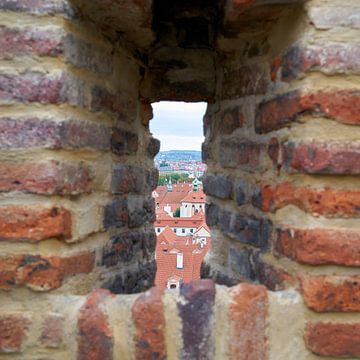 Uitzicht op de oude stad van Praag