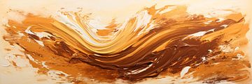Moca & Cacao: Zoet Abstract Canvas van Surreal Media