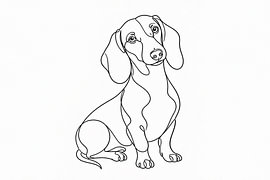 A love of dachshunds in a flowing line by Patrick Wittling