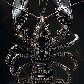 Lobster Luxe - ZWARTE KREEFT met diamanten