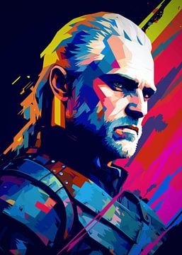 Geralt van Rivia Popart van Qreative