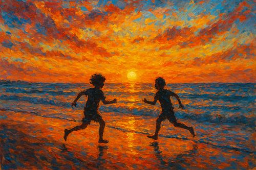 Gouden zonsondergang op Kuta Beach
