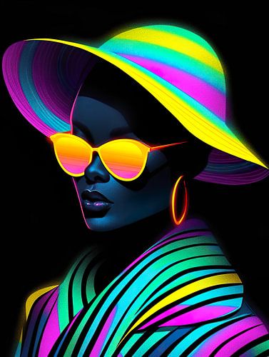 neon woman by Laurie Simmons