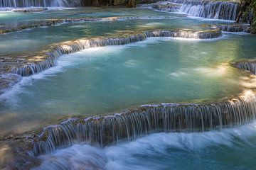 Kuang Si waterfalls in Laos by Walter G. Allgöwer