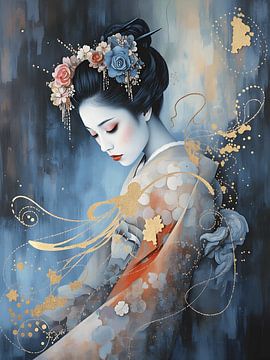 Geisha in goud