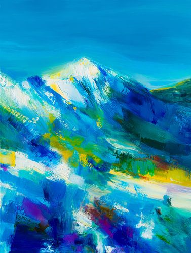 Des montagnes bleues baignées de lumière
