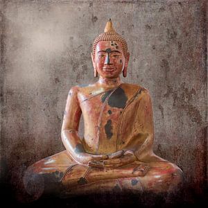 Hölzerne Buddha-Statue, Kambodscha