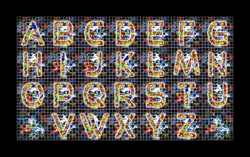 Alphabet No.14 Design "Kaleidoscope" by L.A.B.
