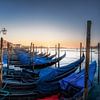 Venise Piazza San Marco avec gondoles. sur Voss Fine Art Fotografie