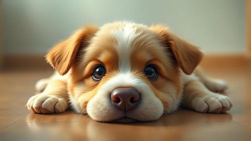 Puppy met een speels karakter