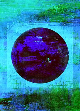 Droom - Cirkel Blauw Groen van Claudia Gründler