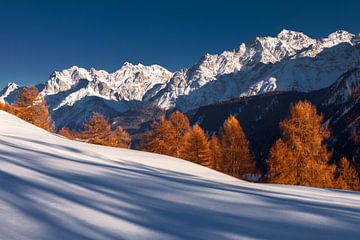 Alpen Zwitserland winter van Frank Peters
