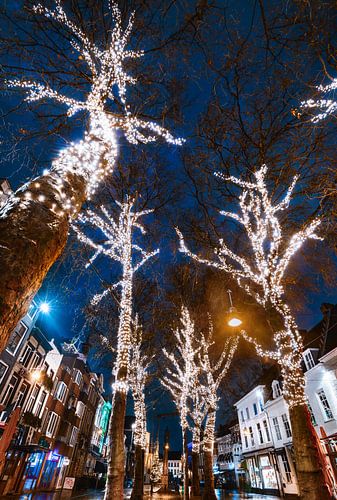 Beeld van centrum van Breda tijdens kerst