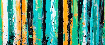 Colourful stripes - Abstract design by Poster Art Shop