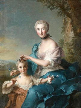 Madame Crozat de Thiers en haar dochter, Jean-Marc Nattier