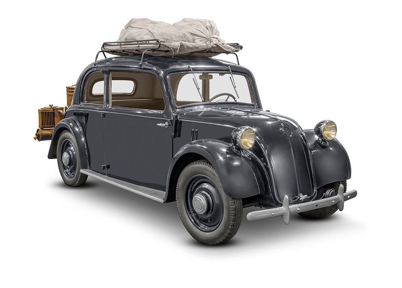 Car with wood carburettor by Achim Prill