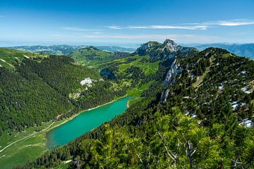 Vue sur le Sämtisersee et le Hoher Kasten sur Leo Schindzielorz