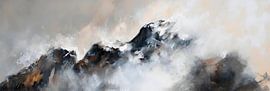 Misty mountain peaks in the silence by Poster Art Shop