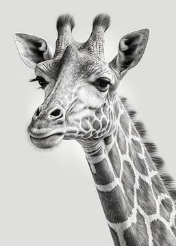 Grappige Giraffe van Vicky Hanggara