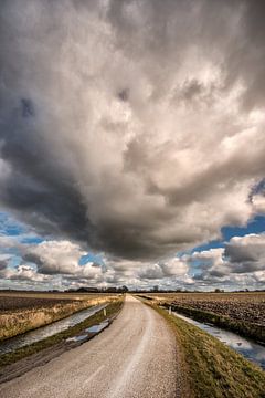 Een wolk op het Friese platteland