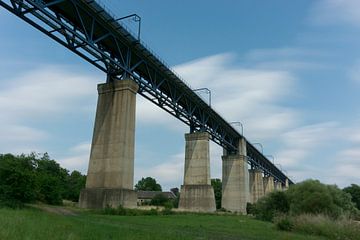 Het grote imposante spoorviaduct bij Moresnet in Belgie