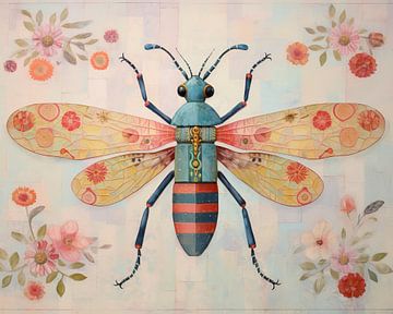 Versierde Libelle | Insect Kunstwerk van De Mooiste Kunst