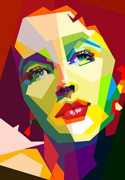 Elizabeth Taylor Pop Art WPAP van Artkreator