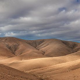 Evening light over the landscape of Fuerteventura, Canary Islands by Harrie Muis
