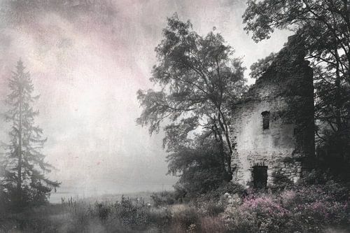 Romantische Ruïne in de Mist