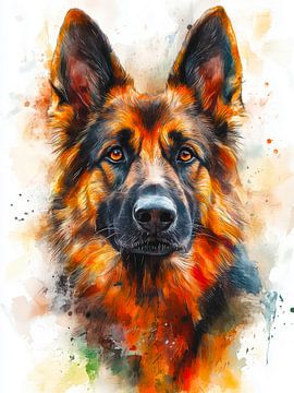 Duitse herdershond kunst #hond