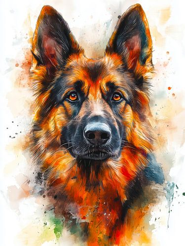 Duitse herdershond kunst #hond