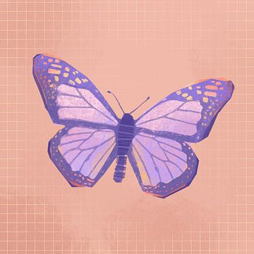 Paarse vlinder van Femke Bender