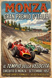 Car race at Monza, F1 1957.jpg by Theodor Decker