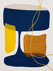 Contemporary minimalist, organic and geometric abstract art in earth tones. by Online Arts