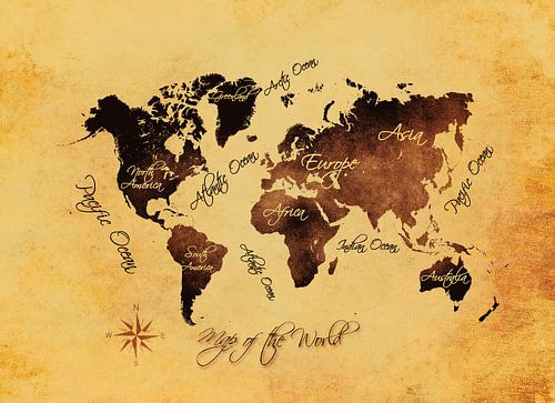 wereldkaart bruin oranje #kaart #wereldkaart