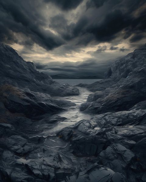 Fantastische Bergwelt von fernlichtsicht