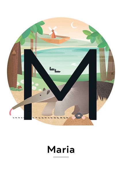 Name poster Maria by Hannah Barrow