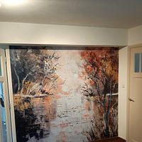 Klantfoto: Vijver in de herfst van pol ledent, als behang