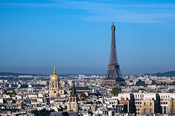 Gezicht op de Eiffeltoren in Parijs, Frankrijk van Rico Ködder