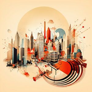 Stadtlandschaft Abstrakt Urban Dynamisch Geometrisch