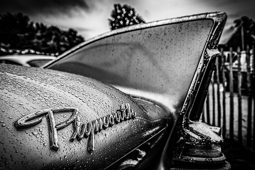 Plymouth vleugel na regen van autofotografie nederland