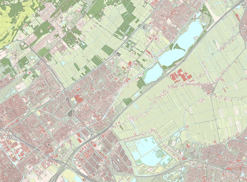Kaart van Leidschendam-Voorburg van Rebel Ontwerp