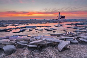 IJsschotsen bij vuurtoren