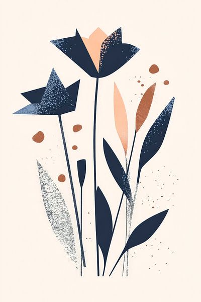 Composition florale aux couleurs douces par Poster Art Shop