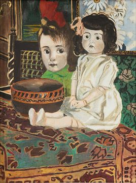 Léon Spilliaert - Petite fille dans la maison de poupée dans l'atelier du peintre (1924) sur Peter Balan