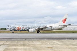 Air China Boeing 737-800 met Silver Peony livery. van Jaap van den Berg