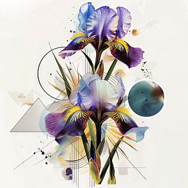 Schwertlilien - Iris-Kunstwerk von Poster Art Shop