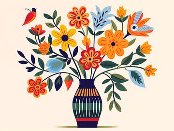 Vase mit Blumen II von Gypsy Galleria