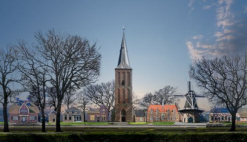 Dorfansicht von Sleen von Aad Trompert